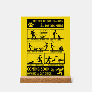 Lustige Hunde-Trainingsanleitung Acrylschild