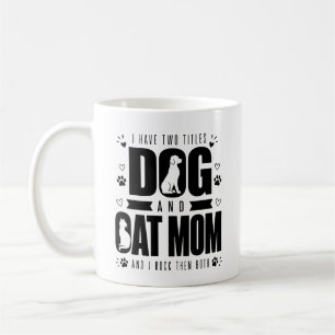 Lustige Hunde- und Katzenmutter-Kaffeetasse, Gesch Kaffeetasse