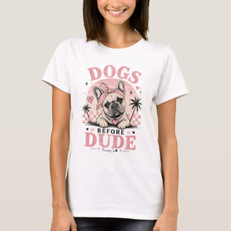 Lustige Hunde vor Typen Französische Bulldogge Shi T-Shirt
