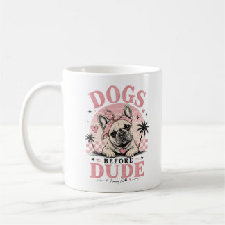 Lustige Hunde vor Typen Französische Bulldogge Tas Kaffeetasse