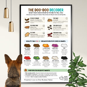 Lustige Hundedreck-Wandtafel für Haustierprofis Poster