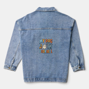 Lustige Hundeklingel Haustierliebhaber Jeansjacke
