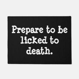 Lustige Hundewarnung Fußmatte