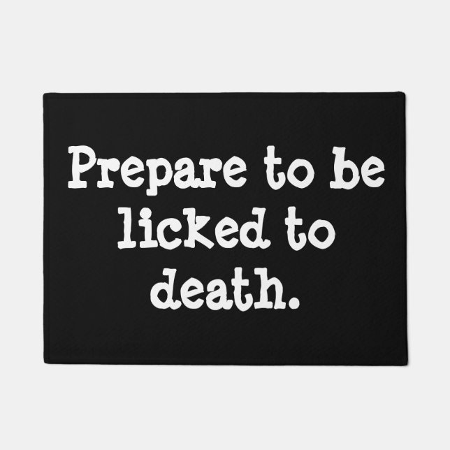 Lustige Hundewarnung Fußmatte (Vorderseite)