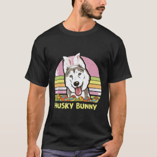 Lustige Husky-Bunny-Hundefreund Thanksgiving-Gesch T-Shirt