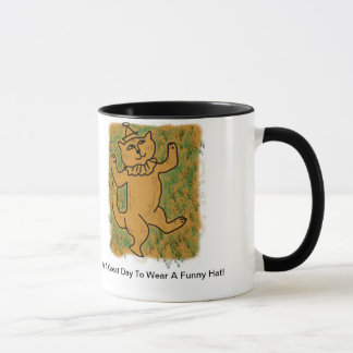 Lustige Hut-Katze Tasse