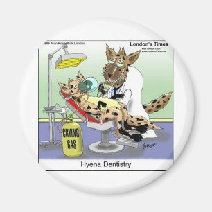 Lustige Hyäne Zahnmedizin T-Shirts Tassen Karten & Magnet