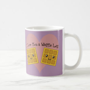 Lustige i-Liebe Sie ein Waffel-Los niedliche Kaffeetasse
