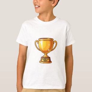 Lustige Ich-bin-heute-aufgewacht-Trophäe für Kinde T-Shirt