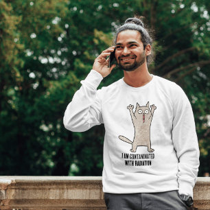 Lustige 'Ich bin mit Strahlung kontaminiert'-Katze T-Shirt