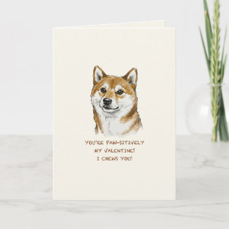 Lustige "Ich fresse dich" Shiba Inu Valentinstag K Karte