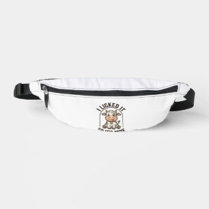 Lustige Ich-Habe-Es-Geleckt-Kuh-Vintage-Bauernhof- Bauchtasche