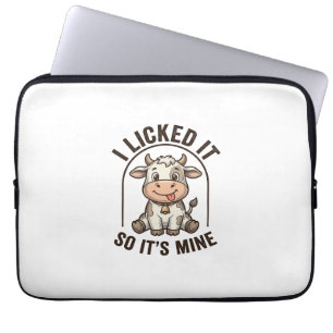 Lustige Ich-Habe-Es-Geleckt-Kuh-Vintage-Farm-Shirt Laptopschutzhülle