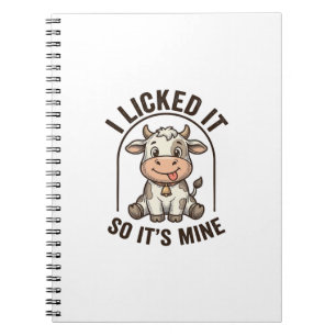 Lustige Ich-Habe-Es-geleckt-Kuh-Vintage-Farm-Shirt Notizblock