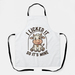 Lustige Ich-Habe-Es-geleckt-Kuh-Vintage-Farm-Shirt Schürze