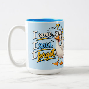 Lustige "Ich kam, ich sah, ich vergaß" verwirrte G Zweifarbige Tasse
