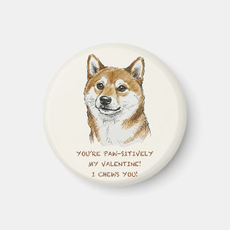Lustige "Ich kaue dich" Shiba Inu Valentinstag Kun Magnet