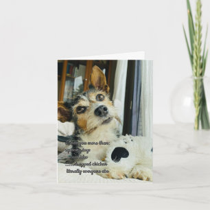 Lustige Ich liebe dich von Hund Karte