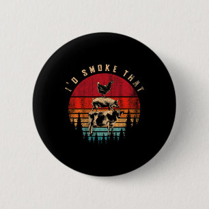 Lustige Ich würde das Barbecue-Chef-Grillmeister-G Button