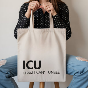 Lustige ICU-Krankenschwester-Tasche als Abschlussg Tragetasche