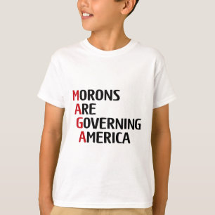 Lustige Idioten regieren Amerika Anti-Trump-Poli T-Shirt