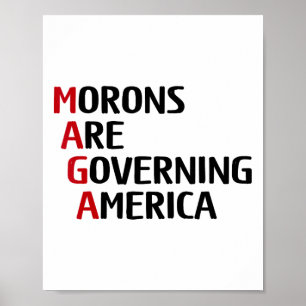 Lustige Idioten regieren Amerika Anti-Trump-Politi Poster