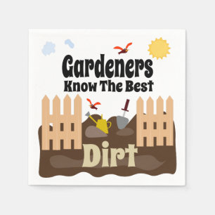 Lustige im Garten arbeitencocktail-Servietten Serviette