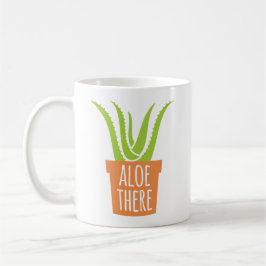 Lustige im Garten arbeitenwortspiel-Aloe dort Kaffeetasse