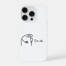 Lustige I'm Ok Cartoon Stickman Handyhülle Moody H