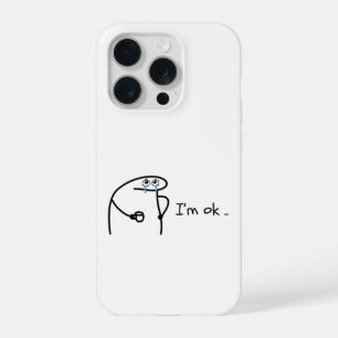 Lustige I'm Ok Cartoon Stickman Handyhülle Moody H iPhone 15 Pro Hülle