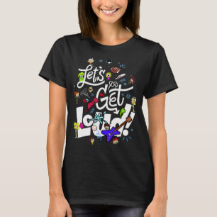 Lustige In Big Busy House Vintage-Familien-Cartoon T-Shirt