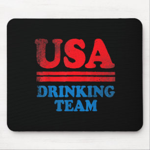 Lustige Independence Day-Kleidung USA Trinkteam Mousepad