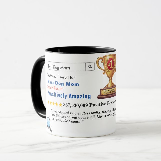 Lustige individuelle beste Hundemama Tasse (Vorderseite Links)