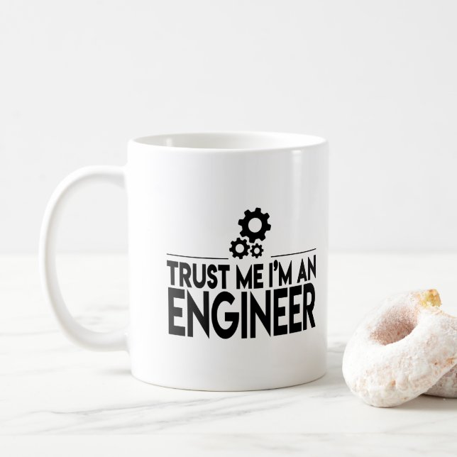 Lustige Ingenieur-Kaffee-Tasse Kaffeetasse (Mit Donut)