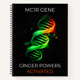 Lustige Ingwer-Kräfte aktiviert Rothaarige DNA Notizbuch