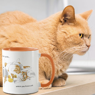 Lustige Ingwer-Orangen-Katze Toilettenpapier Tasse