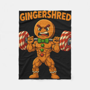 Lustige Ingwerbrot-Weihnachts-Gym-Workout Gingersh Fleecedecke
