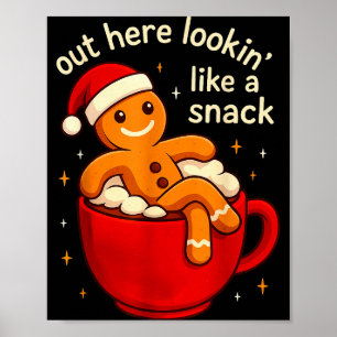 Lustige Ingwerbrot-Weihnachtssnackkekse Jungen Tod Poster