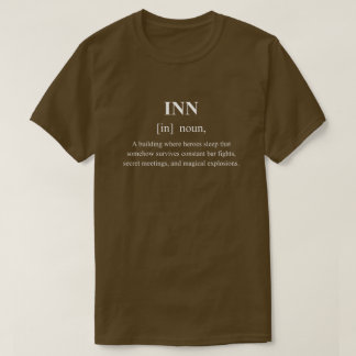 Lustige Inn-RPG-Gaming-Definition mit weißem Text T-Shirt