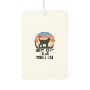 Lustige Innenkatze Vintage Katzenliebhaber Design_ Autolufterfrischer