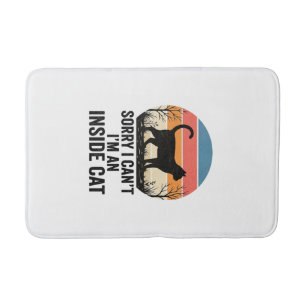 Lustige Innenkatze Vintage Katzenliebhaber Design_ Badematte