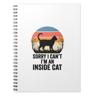 Lustige Innenkatze Vintage Katzenliebhaber Design_ Notizblock