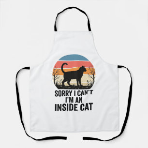Lustige Innenkatze Vintage Katzenliebhaber Design_ Schürze