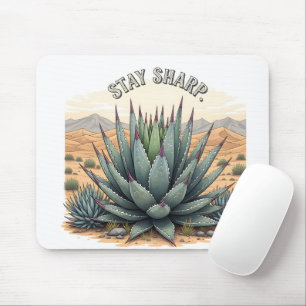Lustige Inspirierende Bleib scharf Sukkulente Büro Mousepad