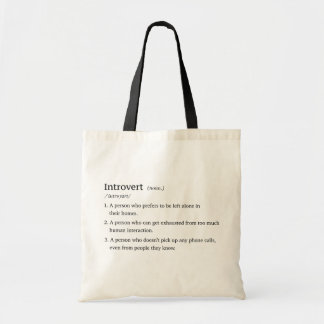Lustige Introvert Definitions-Taschen-Tasche Tragetasche
