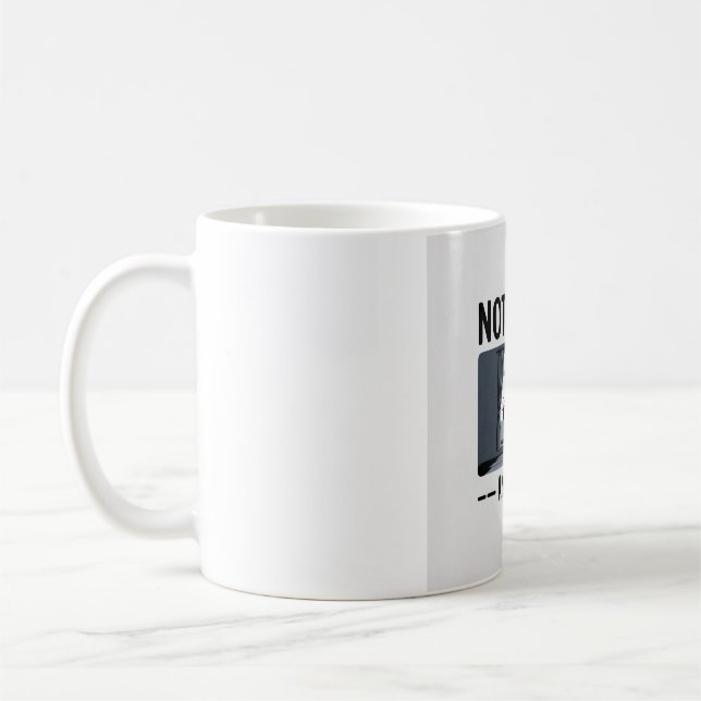 Lustige Introvertierte Kaffeetasse — "Nicht heute" (Links)