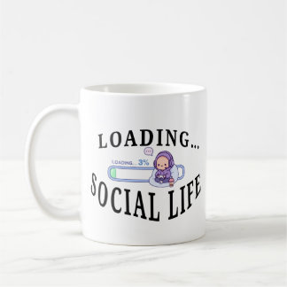 Lustige Introvertierten-Kaffeetasse - Soziale Batt Kaffeetasse
