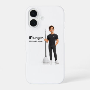 Lustige iPlunger-Tech-Parodie-Meme-Design iPhone 16 Hülle