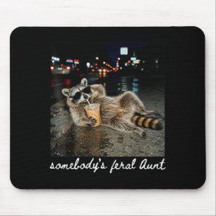 Lustige Irgendjemandes Fvibesl Tante Waschbär Kaff Mousepad