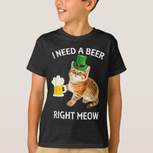 Lustige irische Bierkatze St. Patricks Day Trinken T-Shirt